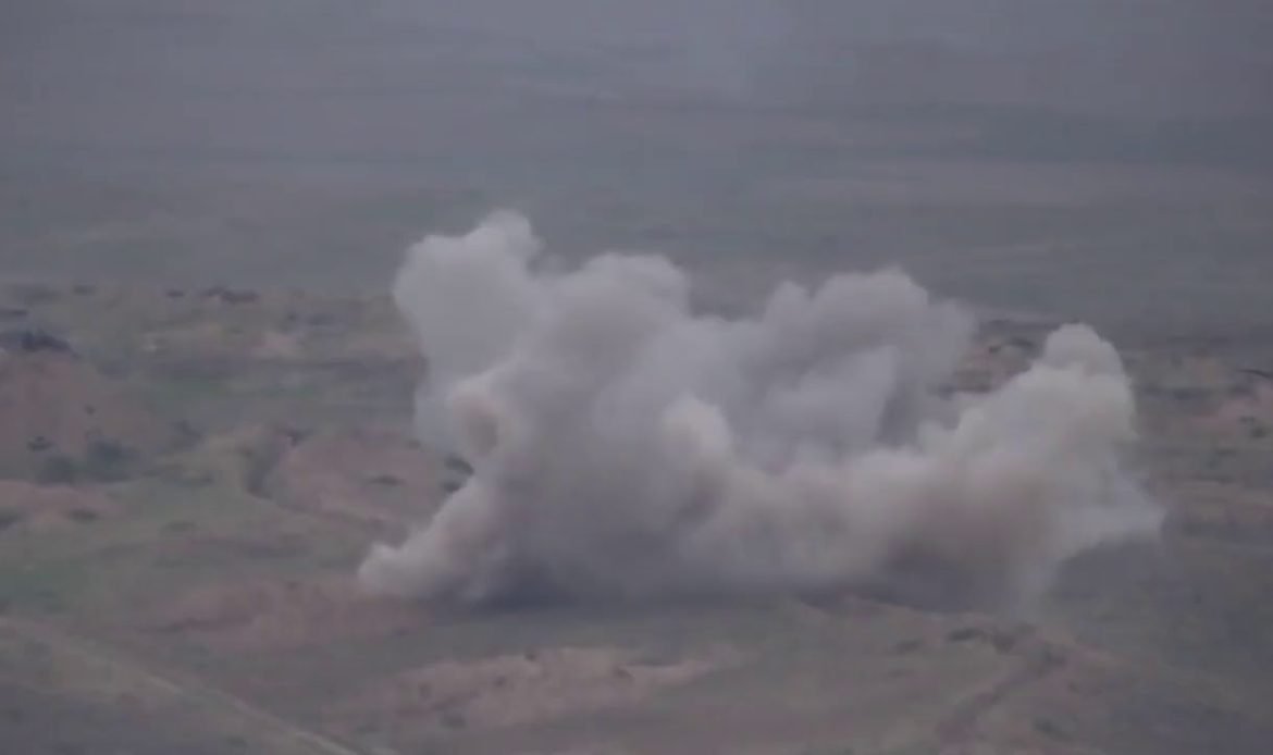 Armenian forces capture Azerbaijani armored vehicle