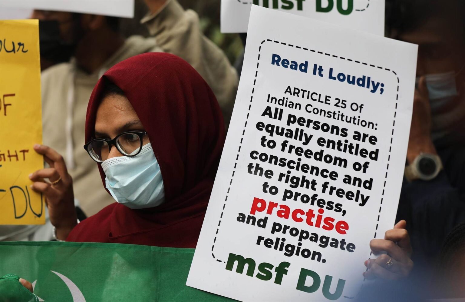 Karnataka witnesses protests against Hijab ban