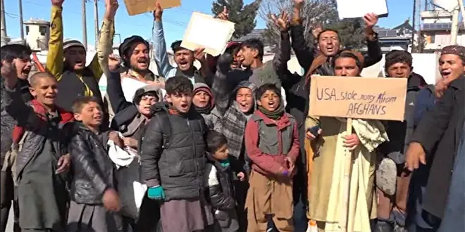 Afghans protest US decision to seize half of Afghan Central Bank frozen funds