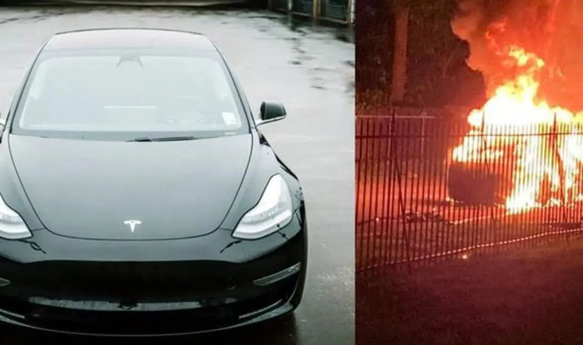 Pennsylvania Tesla bursts into flames, photos show unrecognizable metal husk