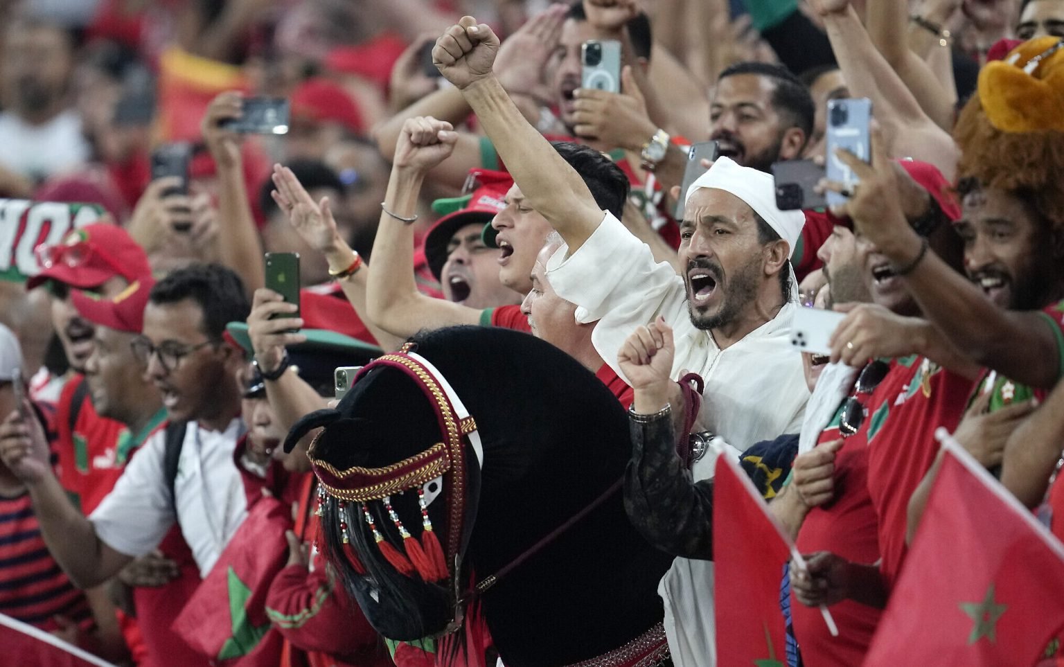 Arab world celebrates Morocco’s World Cup win over Spain.