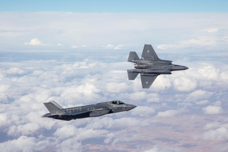A Bird Strike Forces Israeli F35 to land during Parade