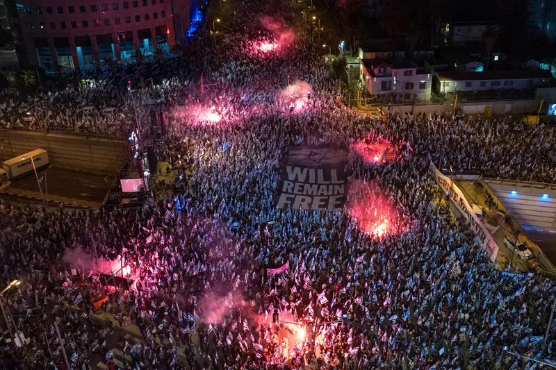 Protests in ‘Israel’ continue for the 15th week in a row