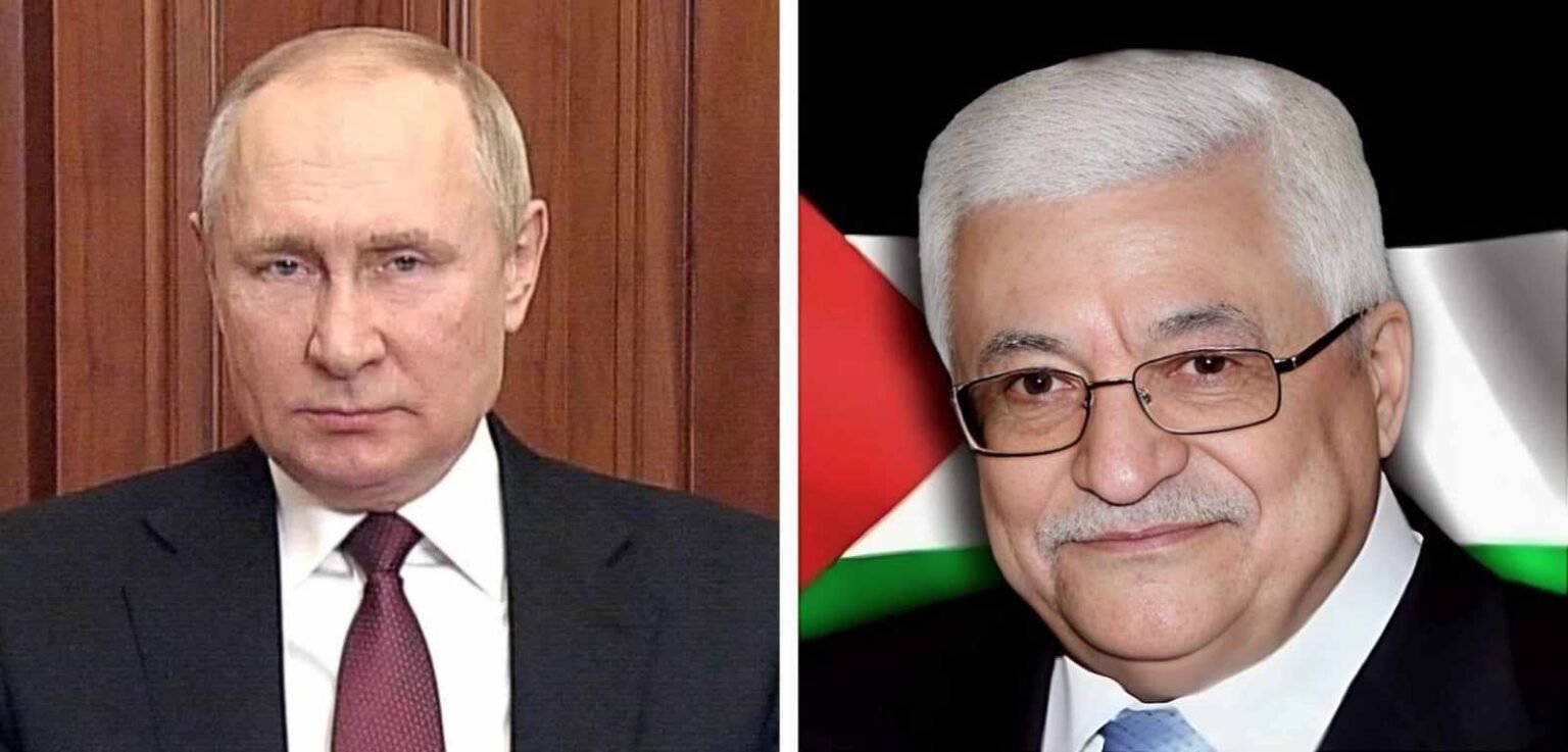 President Abbas, Russia’s Putin discuss efforts to end Israeli aggression in Gaza