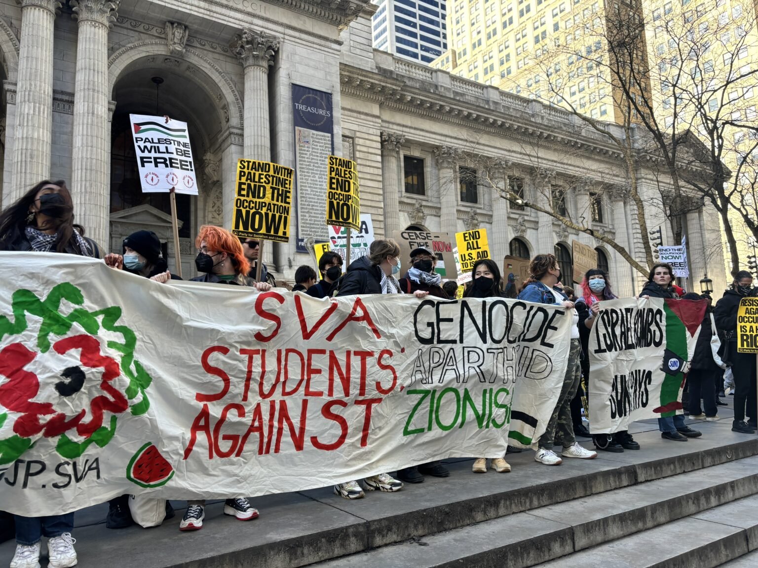 University students demonstrate in protest of Israeli war on Gaza
