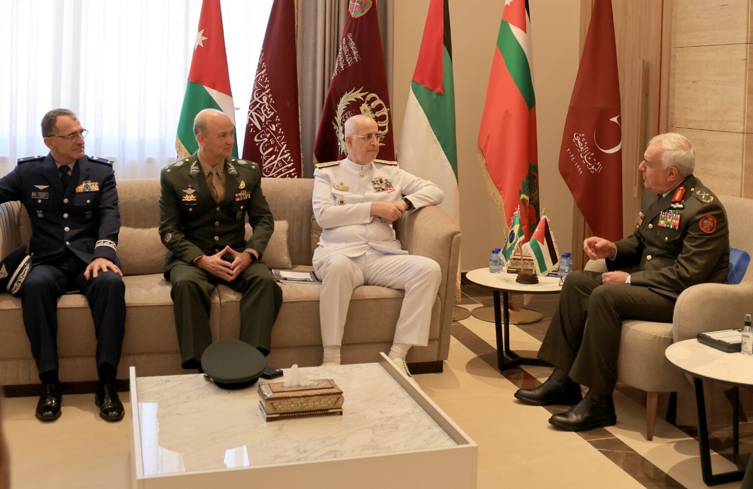 Jordan, Brazil army chiefs talk ties