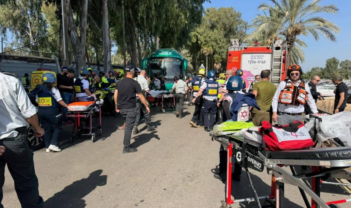 Scenes from the Aftermath of Truck Collision at Bus Stop North of Tel Aviv Scenes from the Aftermath of Truck Collision at Bus Stop North of Tel Aviv