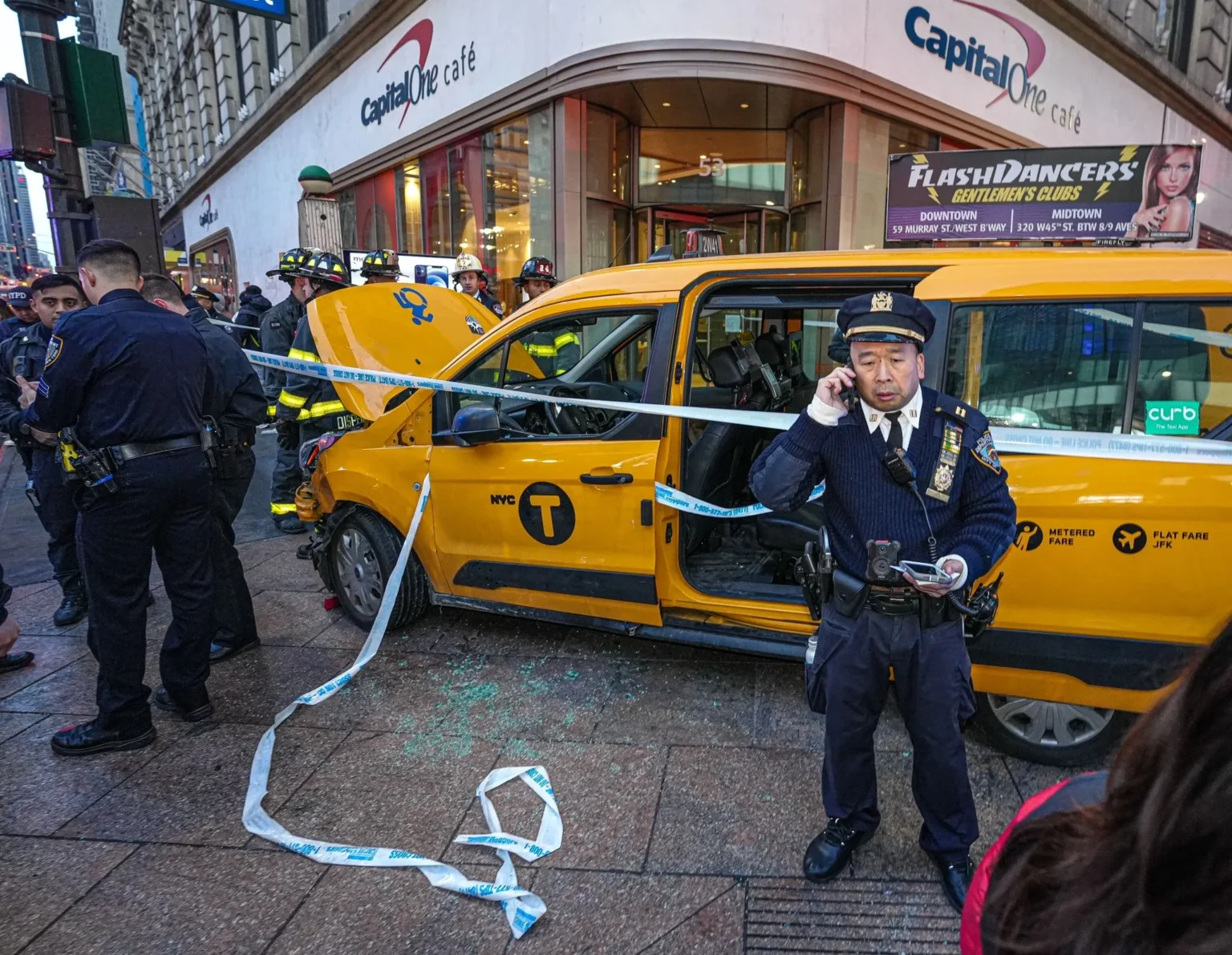 Taxi Crashes into Crowd in New York City's Herald Square