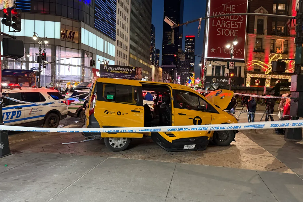 Taxi Crashes into Crowd in New York City's Herald Square