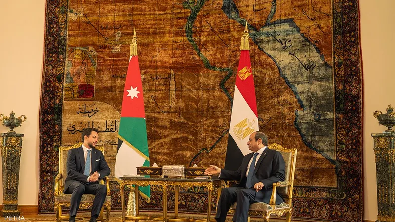 Al-Sisi Meets Jordanian Crown Prince to Discuss Palestinian Issue